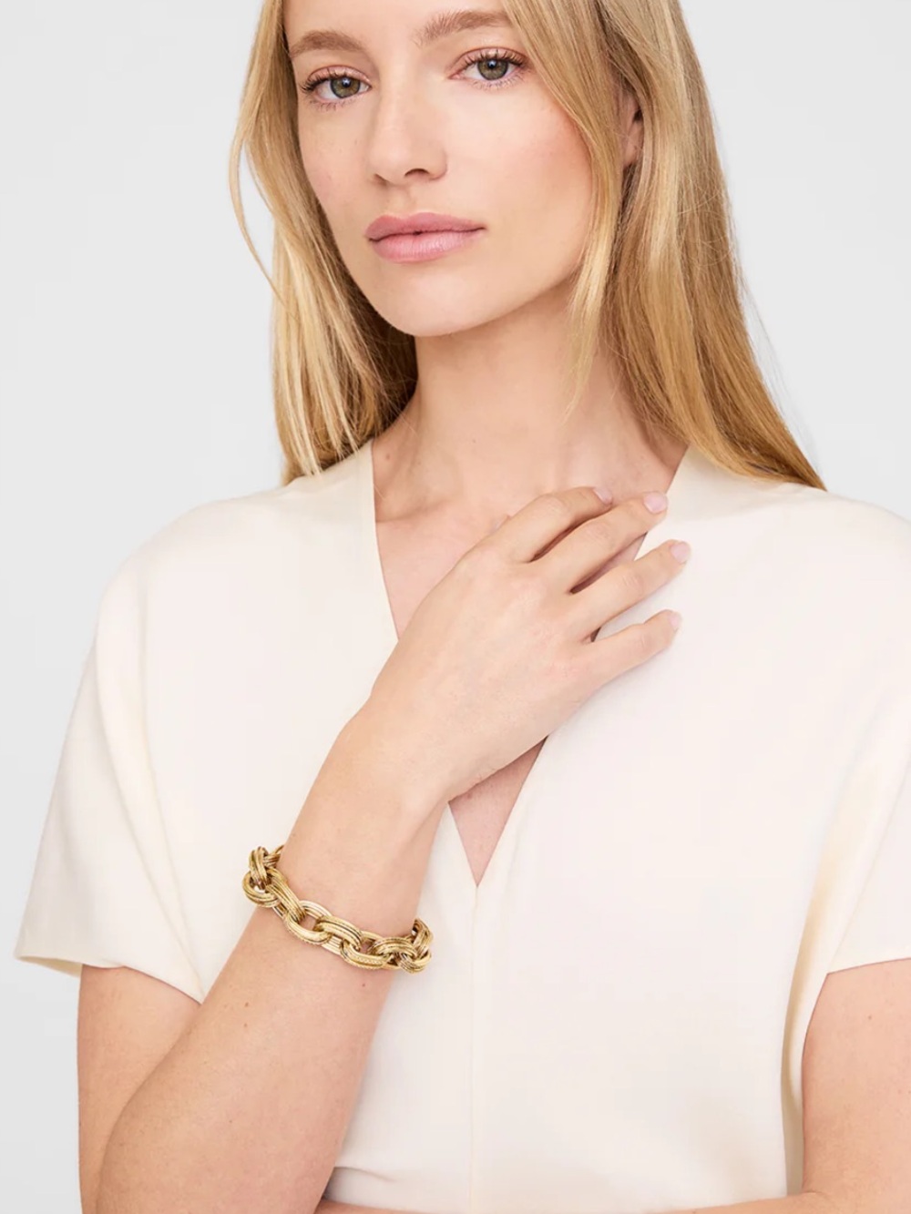 Annie Bing Gold Multi-Link Statement Bracelet - Picture 3 of 7